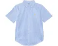 Полосатая рубашка из пике с коротким рукавом Polo Ralph Lauren Kids для детей постарше