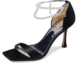 Сандалии Badgley Mischka Loretta с квадратным носком и бисерными бретелями на щиколотке