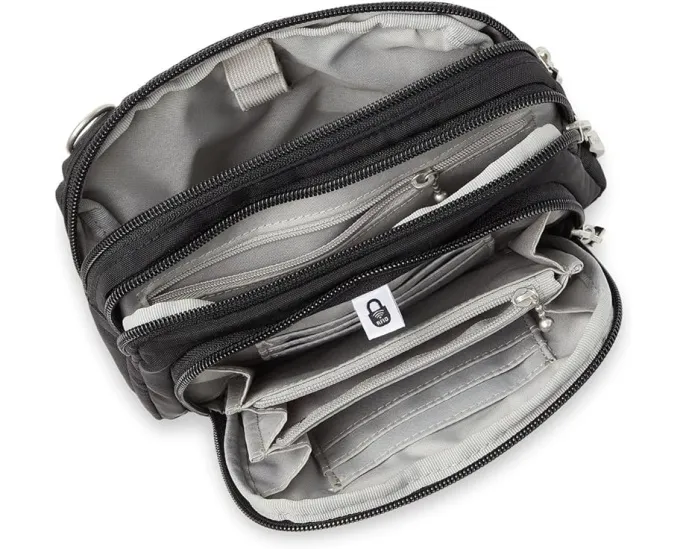 Мини-кошелек-кроссбоди Trifecta RFID Wallet Crossbody Baggallini на три отделения