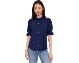 Блуза Liverpool Los Angeles с пышными рукавами до локтя и застежкой на кнопки