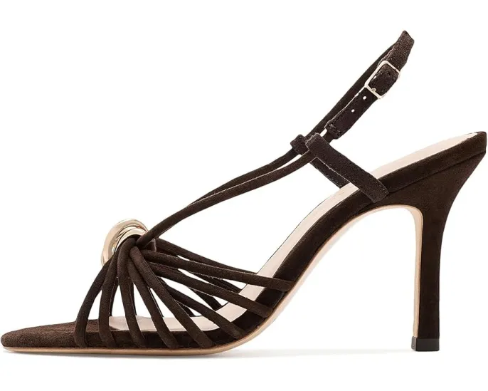 Босоножки Loeffler Randall Mareka на каблуке с ремешками и металлической фурнитурой