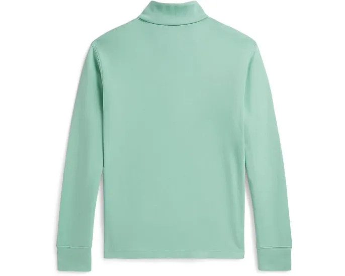 Полузип Polo Ralph Lauren Kids худи из интерлока с вышитым пони на груди