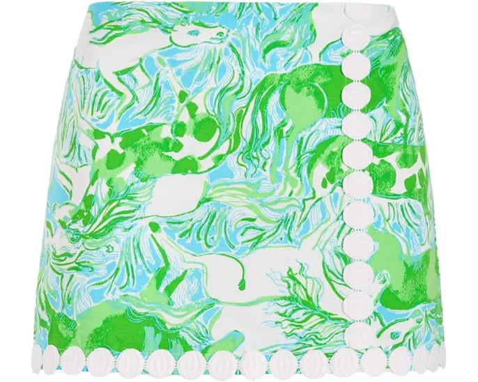 Шорты-юбка Mini Michelina Skort с цветочным принтом для девочек Lilly Pulitzer Kids