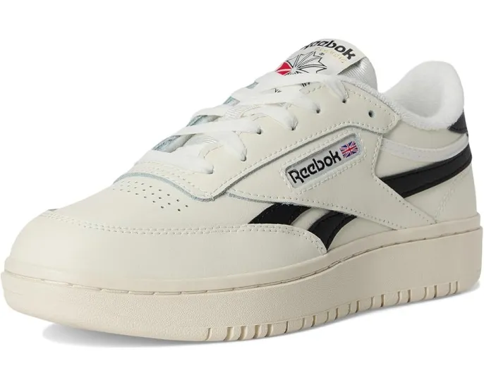 Reebok Lifestyle Club C Double женские кеды с кожаным верхом и массивной резиновой подошвой