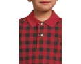 Хлопковая поло Buffalo Check в сетку Polo Ralph Lauren Kids для малышей и младших детей