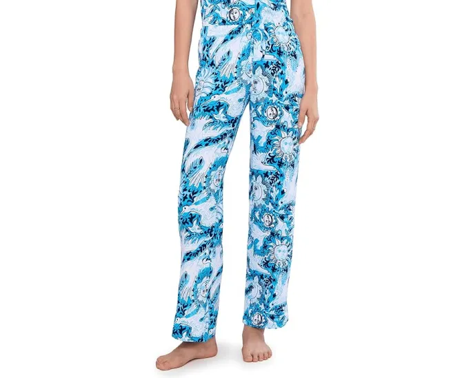 Lilly Pulitzer PJ Knit Pants с эластичным поясом и ярким принтом