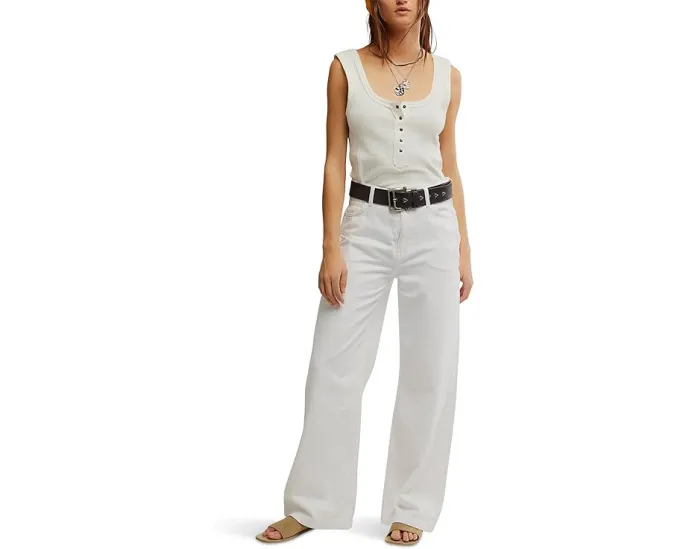 Джинсы Free People Stride с широкими штанинами и низкой посадкой