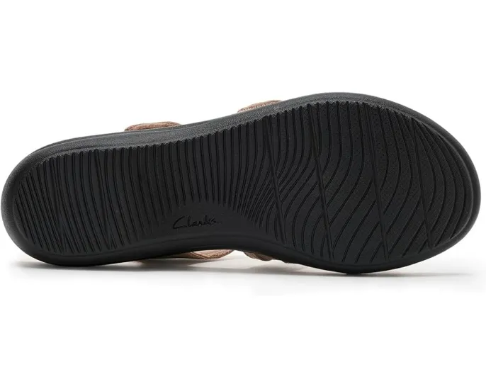 Сандалии Laurieann Ivy Clarks из черной кожи с регулируемой липучкой и стелькой Ultimate Comfort