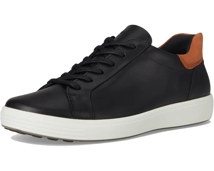 Кроссовки ECCO Soft 7 Easy Slip с кожаным верхом и эластичными шнурками