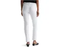 Джинсы Mari Mid-Rise Slim Straight из мягкого стрейч-денима белого цвета AG Jeans