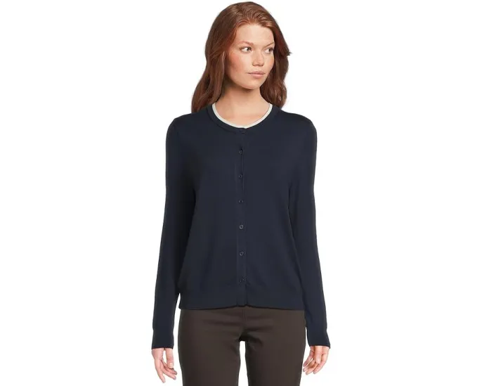 Кардиган Elliott Lauren Modal Knits на пуговицах с двойным воротником
