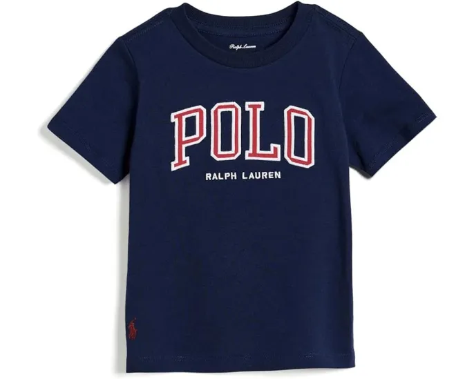 Детская футболка Ralph Lauren с логотипом из хлопкового джерси