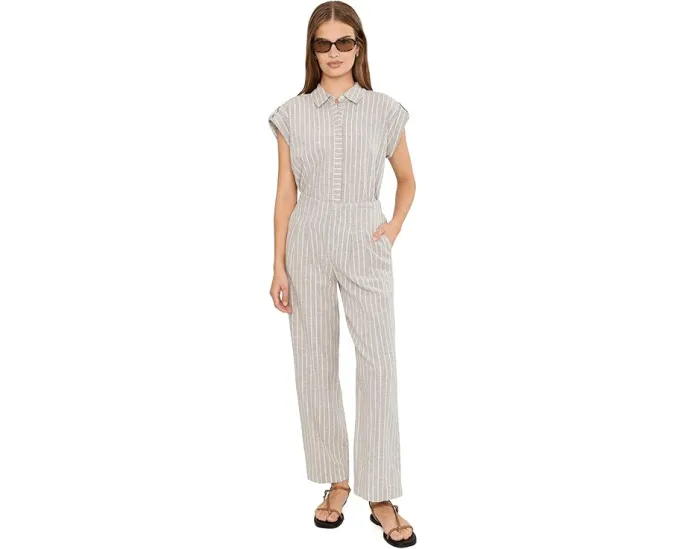 Укороченные брюки Petite Lenox с широкими штанинами в полоску NIC+ZOE