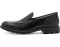 Clarks Emmet Step туфли на каждый день из черной гладкой кожи
