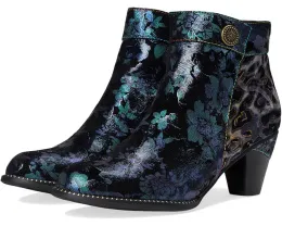 Ботильоны Dessalynn из замши и бархата с цветочным принтом
