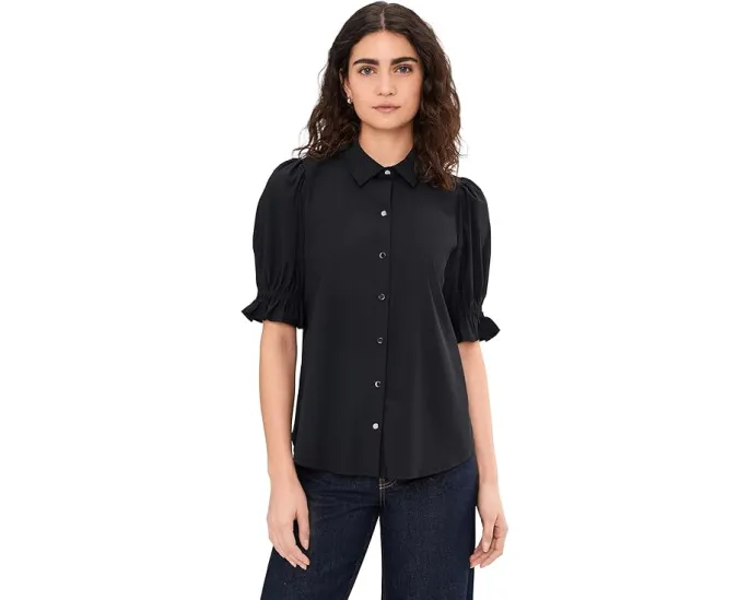 Блуза Liverpool Los Angeles с пышными рукавами до локтя и застежкой на кнопках