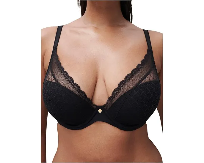 Бюстгальтер Chantelle Norah Chic Plunge T-Shirt Bra с кружевом и поддержкой