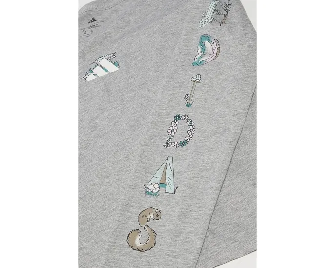 Футболка adidas Kids Regular Fit Heather с длинным рукавом и принтом