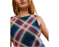 Free People Мини платье Carven в клетку с сердцами и карманами
