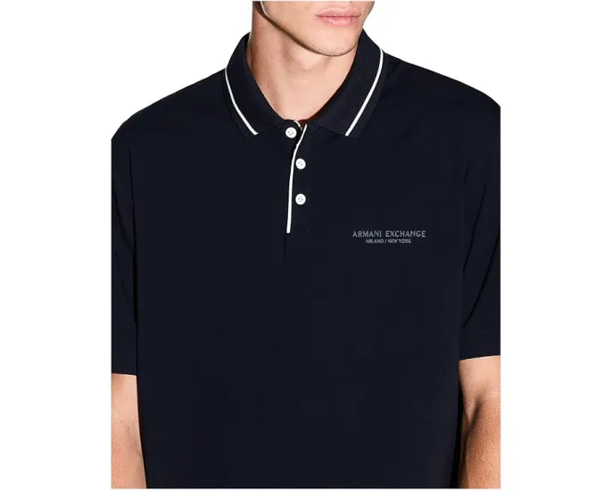 Поло Milano New York Logo с контрастным принтом Armani Exchange