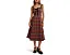 Платье Free People Freya Plaid миди с запахом и бантом на спине