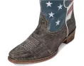 Ботинки Roper American Flag Shorty из состаренной кожи с дизайном флага