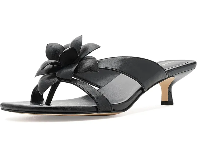 Босоножки MICHAEL Michael Kors Jacie Kitten Sandals на низком каблуке с цветком