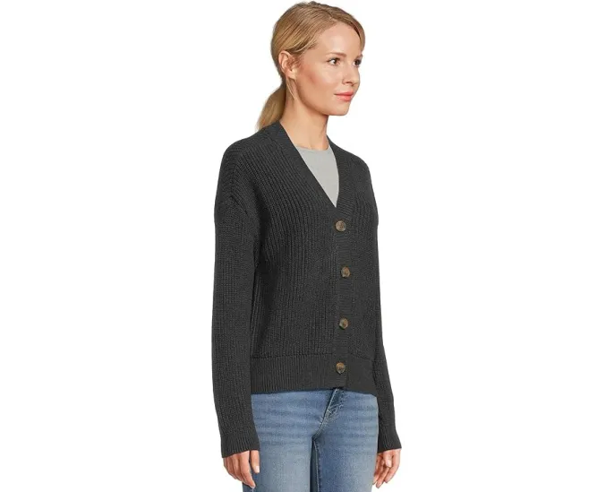 Короткий кардиган PACT Luxe Knit Cropped с V-образным вырезом