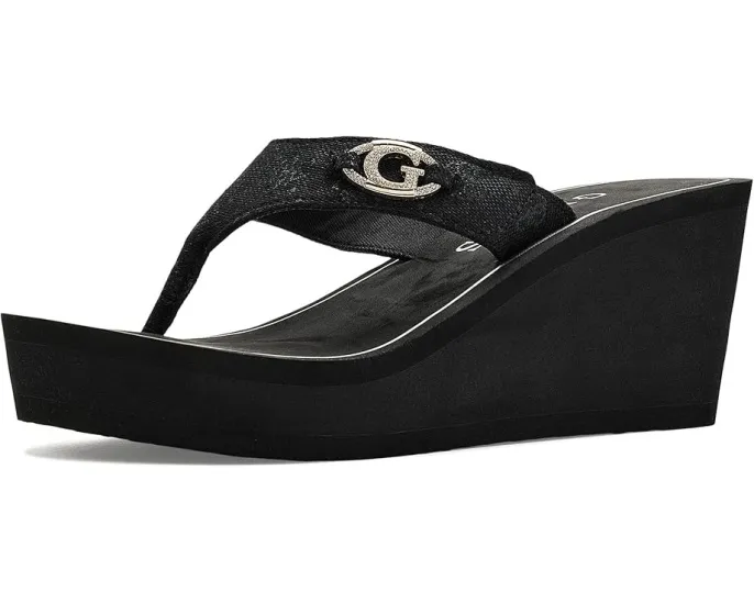 Босоножки на платформе Shai с клиновидным каблуком и текстильным верхом GUESS