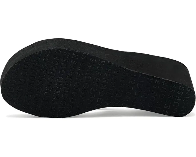 Сандалии GUESS Sutton с клиновидным каблуком и декоративными цепочками