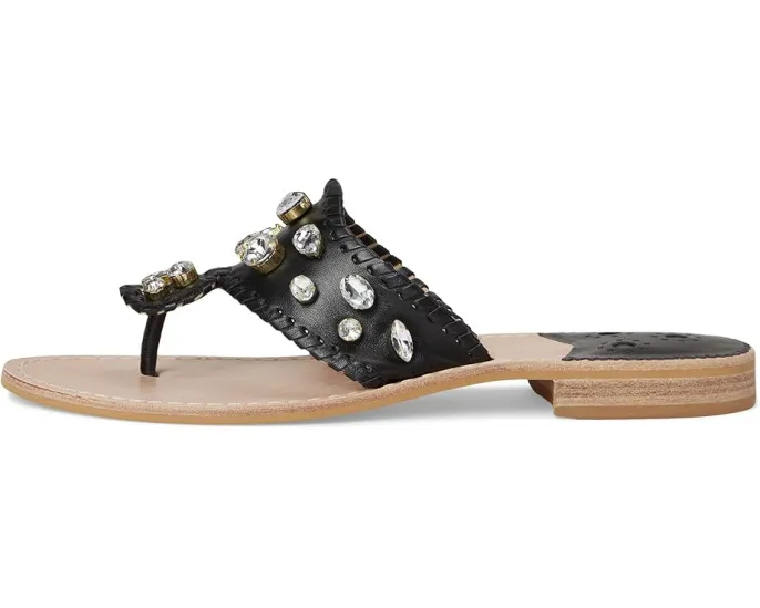 Jack Rogers босоножки Jacks Flat Jeweled Sandals с декором стразами