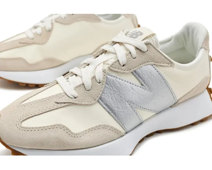 Кроссовки New Balance Classics 327 из замши и сетки с массивным логотипом