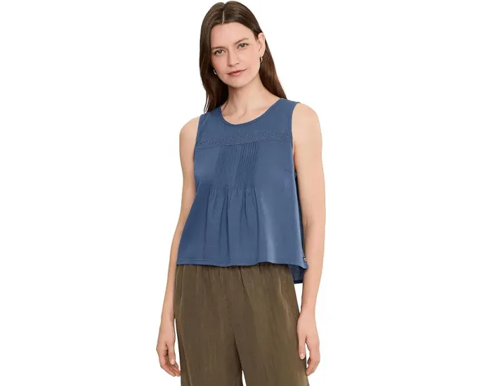 Топ Manzana Pin Tuck Tank из органического хлопкового крепа с защипами Toad&Co