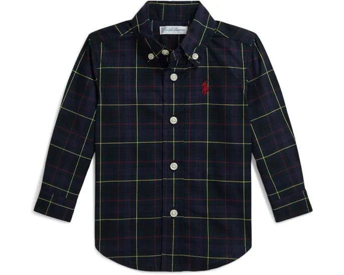 Рубашка Polo Ralph Lauren Kids в клетку из хлопкового поплина