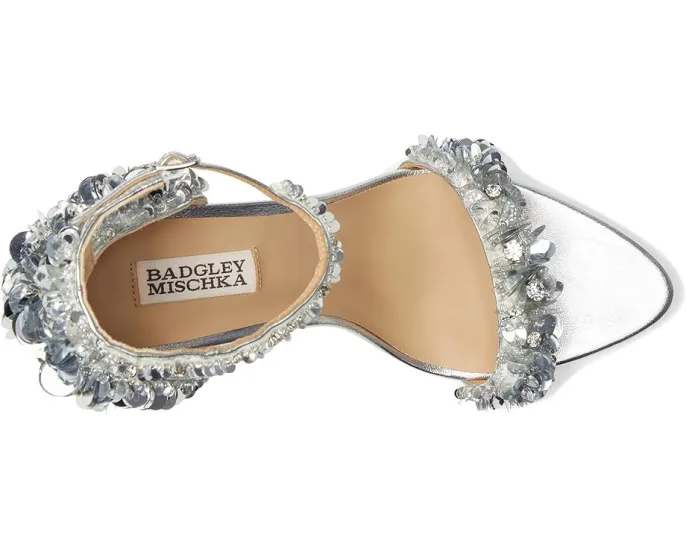 Босоножки Badgley Mischka Venus на шпильке с кристаллами и перекрестными ремешками