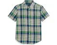 Рубашка хлопковая в клетку Polo Ralph Lauren Plaid Cotton Shirt белая для малышей и детей младшего возраста