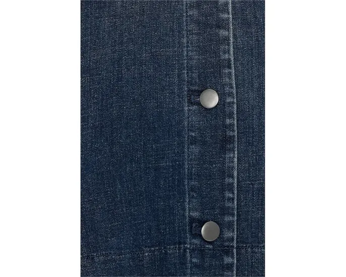 Eileen Fisher Джинсовая куртка с классическим воротником из хлопка со стрейчем