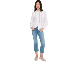 Укороченные джинсы Madewell The Short Stretch Flare Crop с расклешенным низом в цвете Coastal Blue