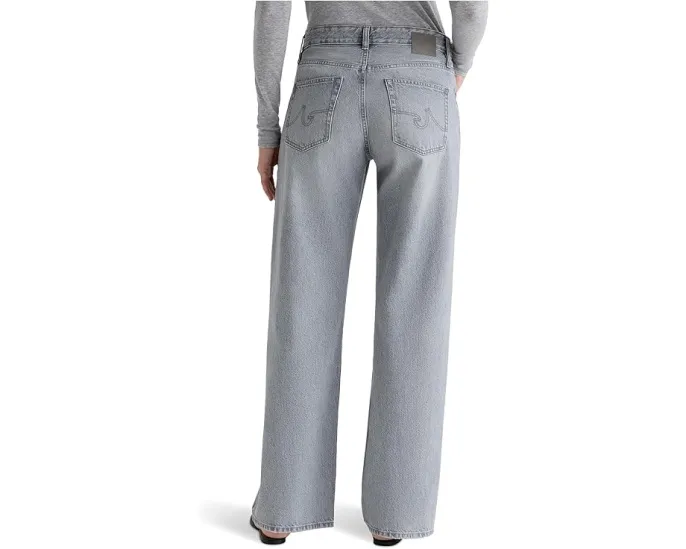Джинсы AG Jeans Adria с низкой посадкой и широкими штанинами в светлой стирке