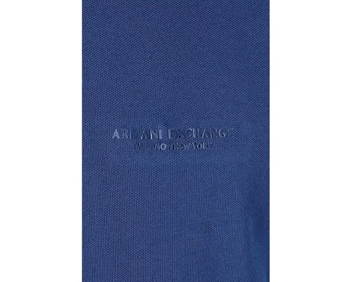 Поло Armani Exchange из хлопка пике в свободном крое regular с коротким рукавом