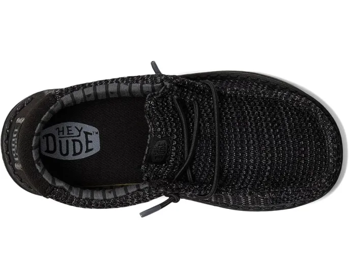 Детские слипоны Hey Dude Wally Stretch Sox с эластичными шнурками