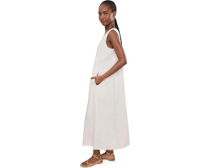 Платье поло с воротником хомут из органического льна Eileen Fisher