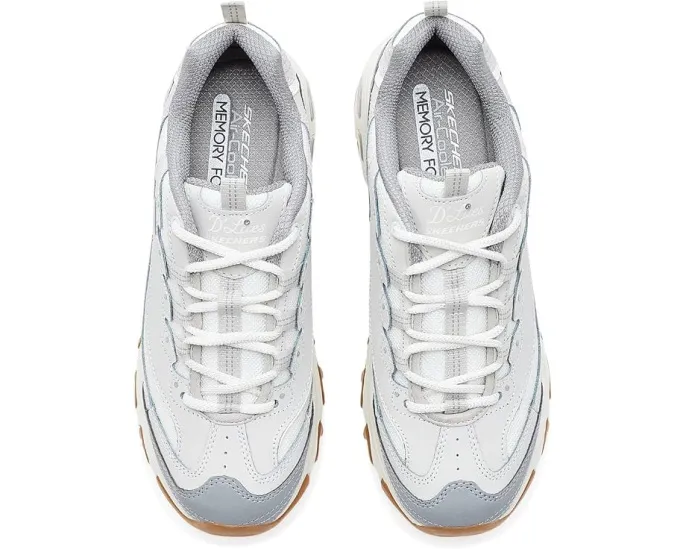 Кроссовки Skechers D'Lites Popular Vote серые на шнуровке