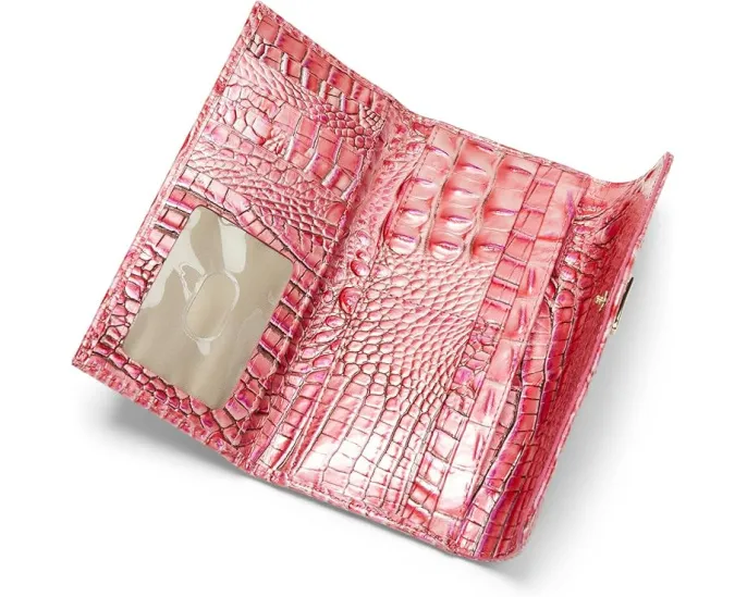 Дорожный кошелек Veronica от Brahmin с металлическим блеском и карманами