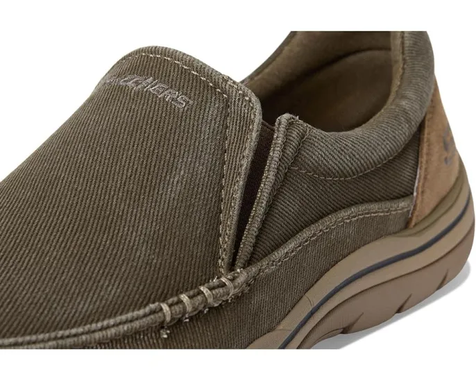 Кеды Expected Avillo от Skechers на шнуровке с воротником на липучке