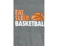 Футболка ChalkTalk SPORTS Kids Basketball CTS ProBlend™ с принтом Eat Sleep Basketball для малышей