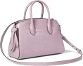 Knott Croc Embossed Leather Medium Zip Top Satchel