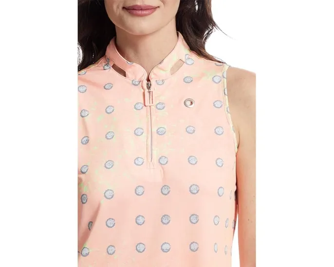 Топ без рукавов Jamie Sadock Heavy Metal Print с воротником-стойкой