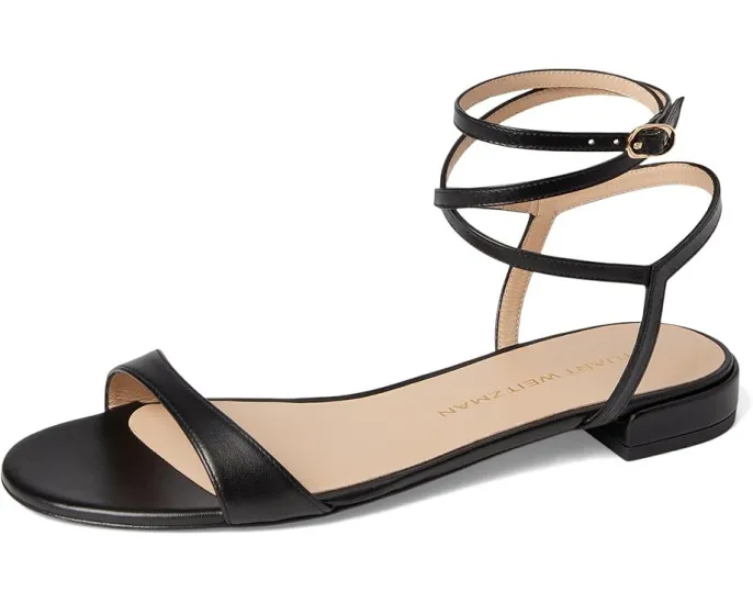 Сандалии Stuart Weitzman Nudist Wrap с регулируемым ремешком и массивным каблуком