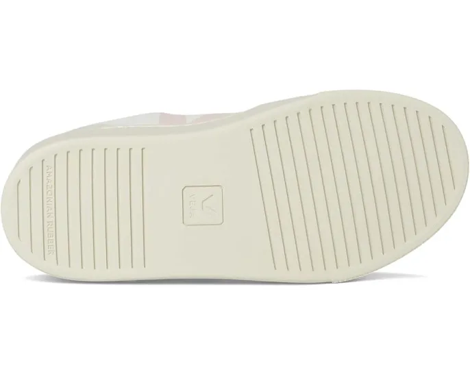 Детские кроссовки VEJA Small V-90 из кожи с застежкой на липучках